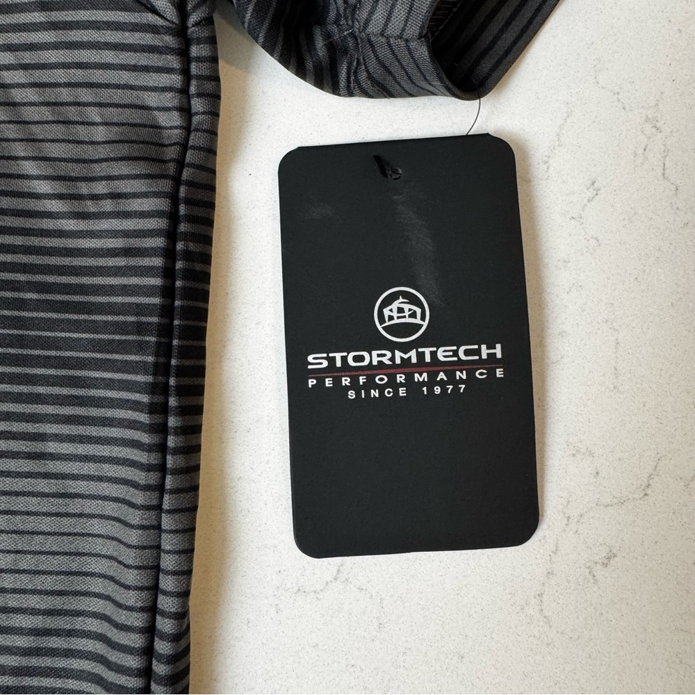 Storm Men's Charcoal Striped Polo Shirt - Picture 3 of 7